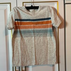 Cat & Jack Kids T-Shirt with Orange, Blue, and Gray Stripes